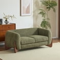 thumbnail image 1 of Arlo Modern Boucle Upholstery 2-Seater Sofa with Solid Wood Legs, Olive Green, 1 of 8