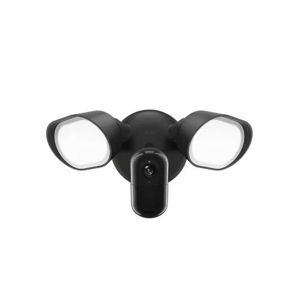 Arlo Outdoor Smart Hardwired Floodlight 2K HDR Security Camera with 160-Field of View, 2-Way Talk, Color Night Vision, Black