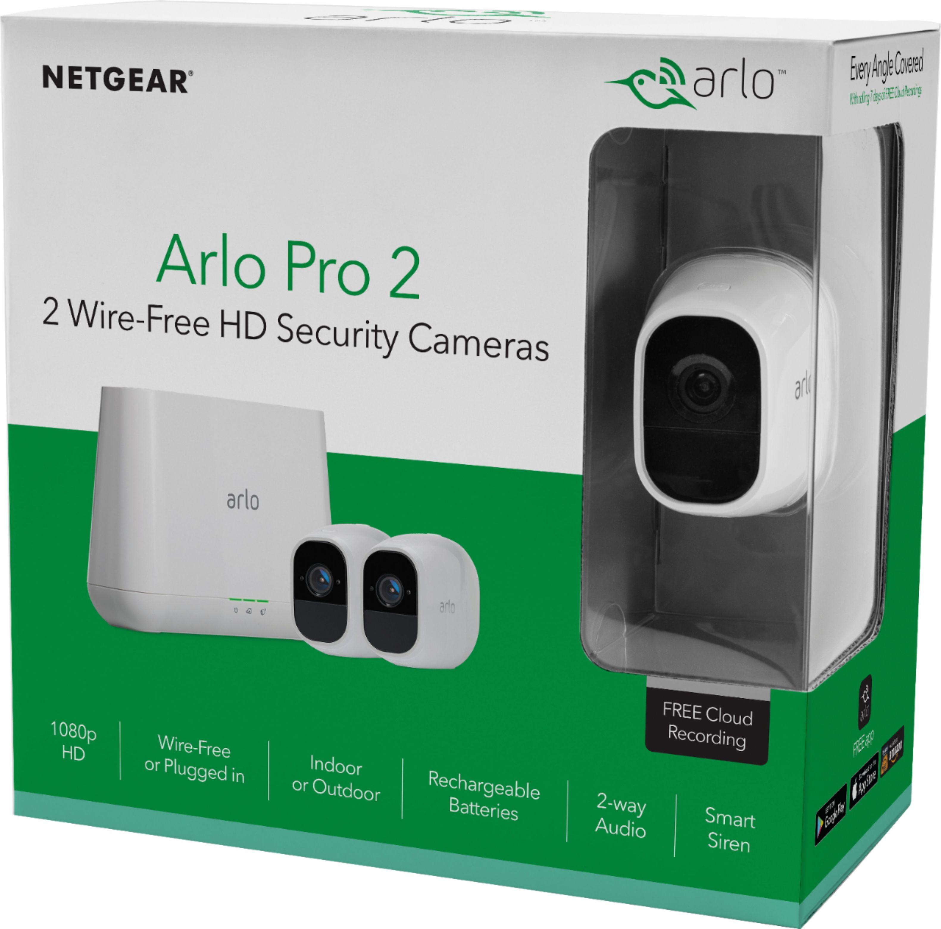Arlo Pro 2 1080P HD Security Camera System VMS4230P - 2 Wire