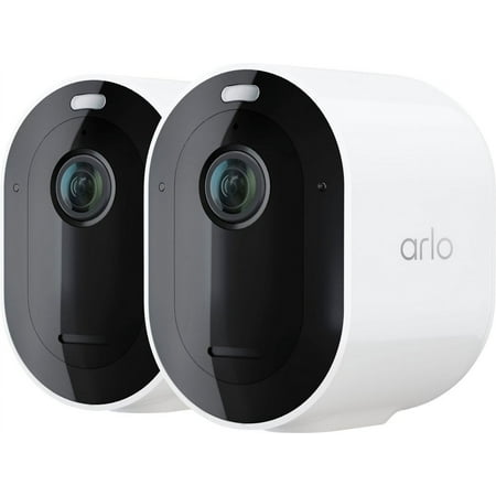 Arlo - Pro 4 Spotlight Camera, 2 Pack - VMC4250P - White