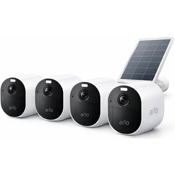 Arlo Pro 5S 4-Camera Wireless Security System w/ Solar Panel - White