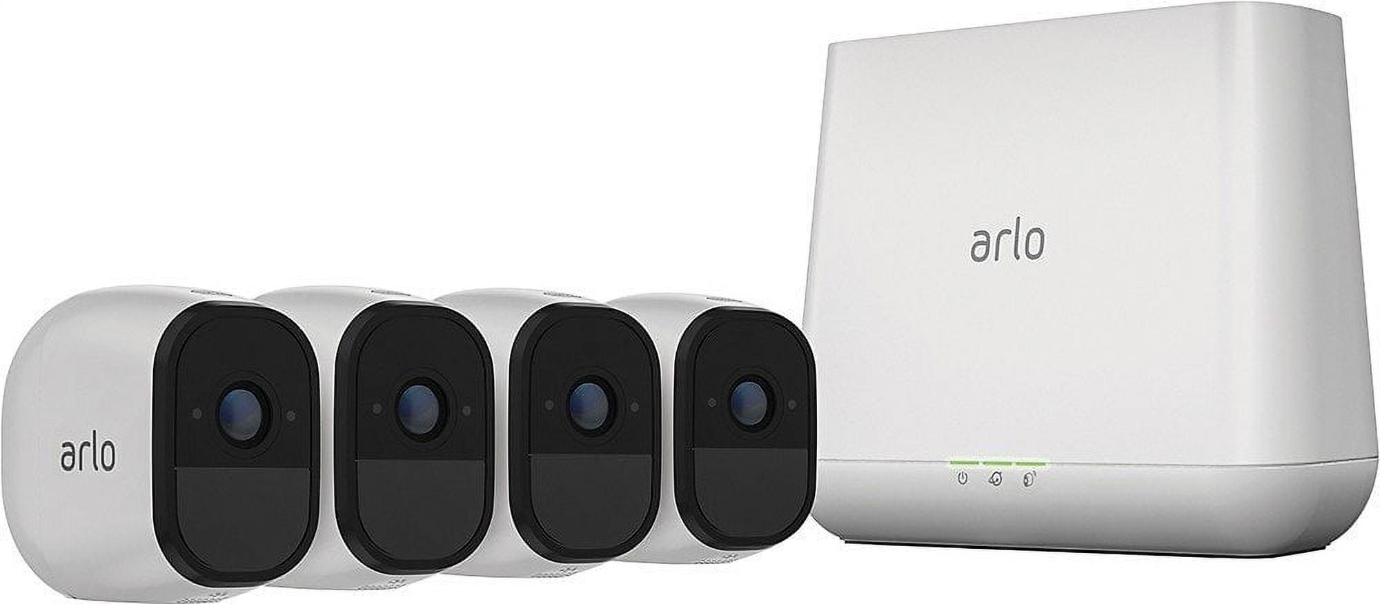 Arlo Pro 720P HD Security Camera System VMS4430 - 4 Wire-Free Rechargeable Battery Cameras with Two-Way Audio, Indoor/Outdoor, Night Vision, Motion Detection