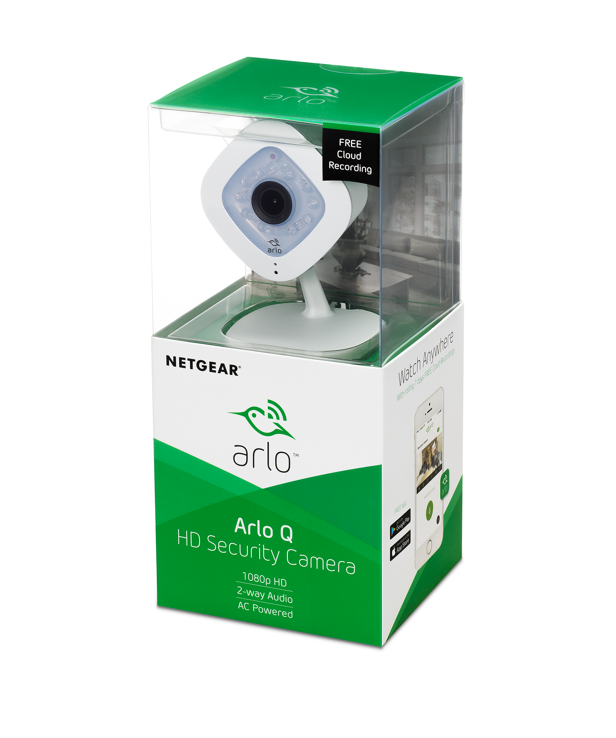 Arlo Q 1080p HD Security Camera, 2-Way Audio, Indoor Only, No Base Station Required (VMC3040) - image 1 of 2
