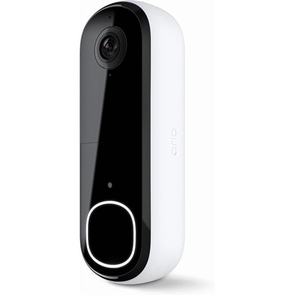 Arlo Video Doorbell HD | 2nd Gen | Wireless/Wired Option, 2-Way Audio, Night Vision, Head to Toe Video View, Integrated Siren | Live Stream | Real Time Notifications |180 Deg Wide View, White