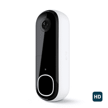 Arlo - Video Doorbell HD (2nd Generation) - 1080p Battery Operated/Wired Doorbell Security Camera - White, AVD3001-1WMNAS