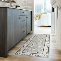 Arlo Ziyah Transitional Oriental Cream Area Rug, 2x6