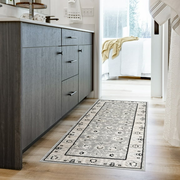 Arlo Ziyah Transitional Oriental Cream Area Rug, 2x6