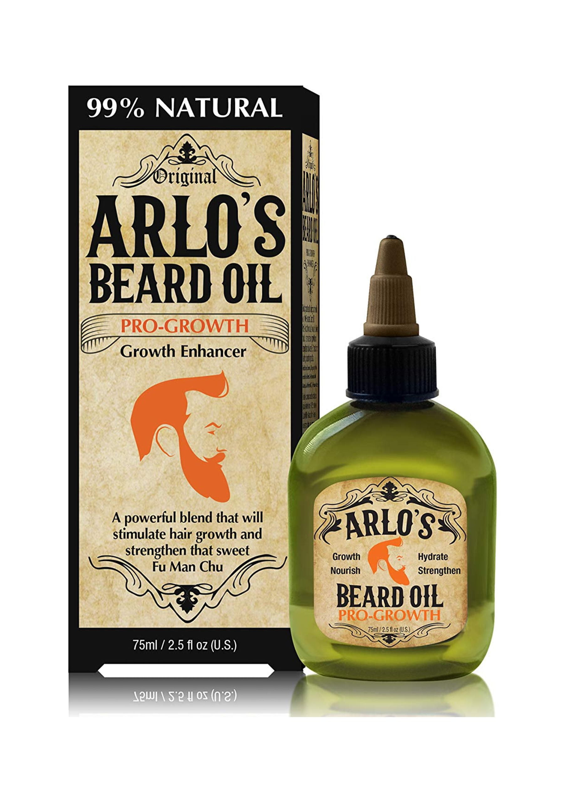 Arlo's 99 Natural Original Beard Oil, Progrowth Growth Enhancer, 2.5
