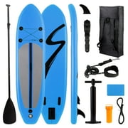 Arlopu 10' Inflatable Stand up Paddle Board SUP Surfboard with Aluminum Paddle for Adults / Youth, 6'' Thick