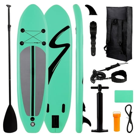 Arlopu 10FT Inflatable Stand Up Paddle Board with Premium SUP Accessories & Carrying Bag, Non-Slip Deck, Paddle and Hand Pump