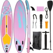 Arlopu 11' Inflatable Stand up Paddle Board 6' Thick SUP Paddleboard  with Aluminum Paddle, Carrying Bag
