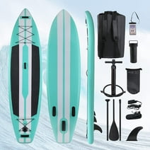 Arlopu 11FT Stand Up Paddle Board Inflatable with Premium SUP Accessories & Backpack, Non-Slip Deck, Waterproof Bag, Leash, Paddle and Hand Pump