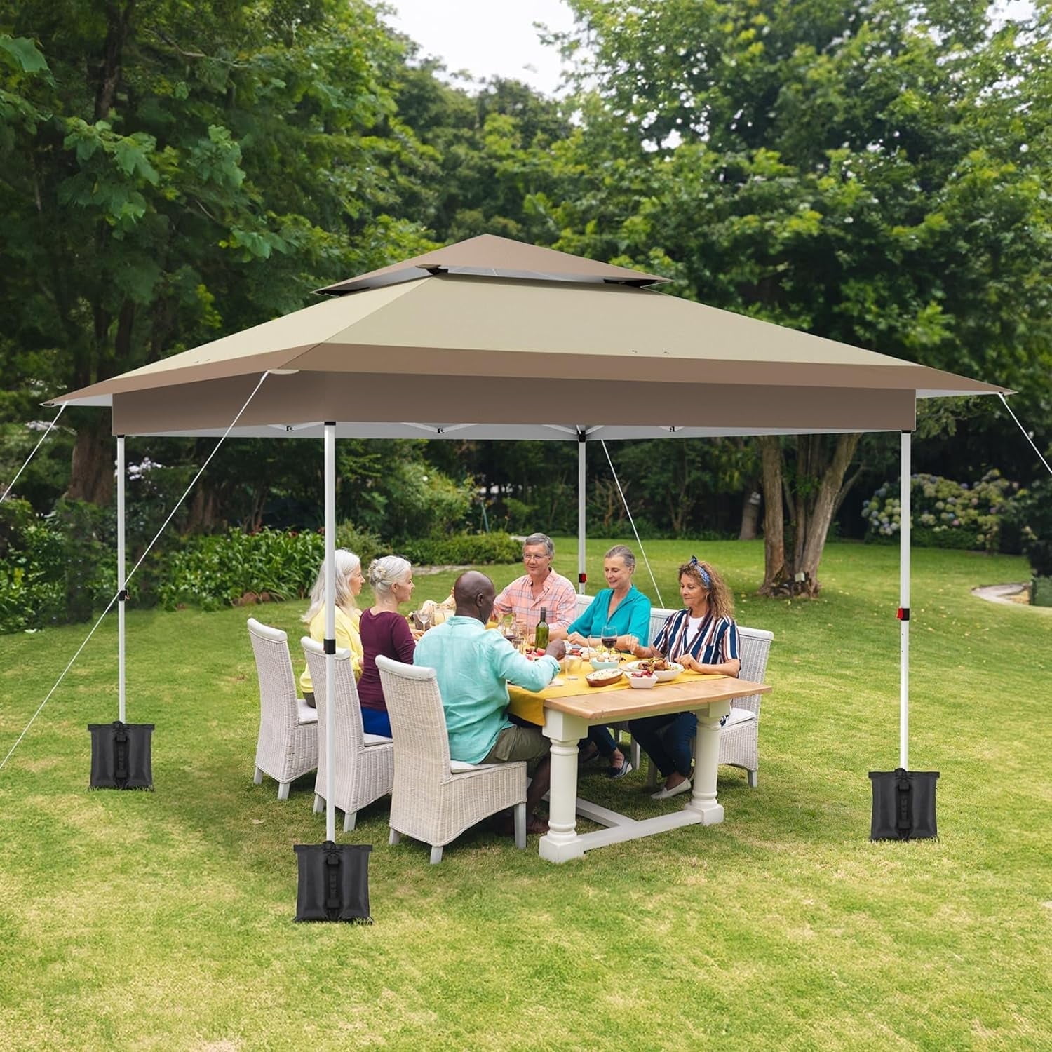 Arlopu Easy Pop Up Canopy Tent, 12'x12', Instant Outdoor