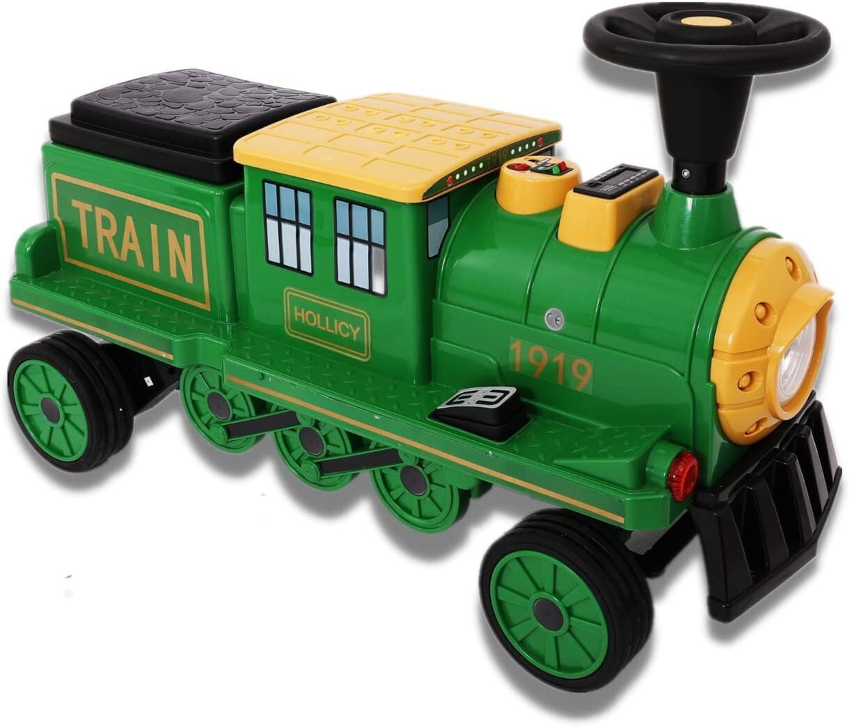 Arlopu 12V Electric Ride on Train for Kids Trackless 2Seater Powered