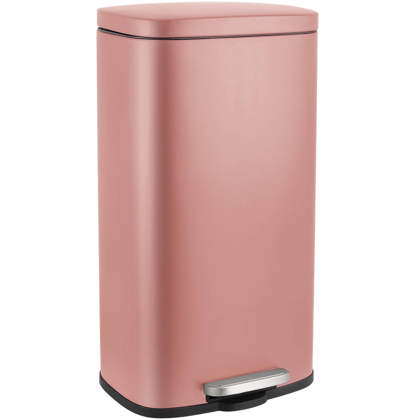 Arlopu 13.2 Gallon/50L Step Trash Can Stainless Steel with Inner Bucket, Soft-Close