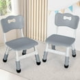 Arlopu 2pc Stackable Toddler Chairs Set, Adjustable Height, Durable ...