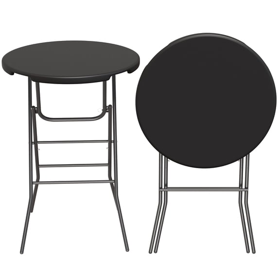 Arlopu 31.5" Round High-Top Folding Cocktail Table, Portable Bar Height Table with Removable Locking Legs for Party, Patio, Kitchen