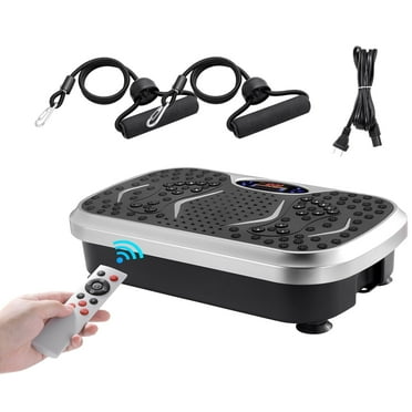 Arlopu 3D Vibration Plate Exercise Machine Lymphatic Drainage Machine Whole Body Workout Vibration Platform with 2 Resistance Bands
