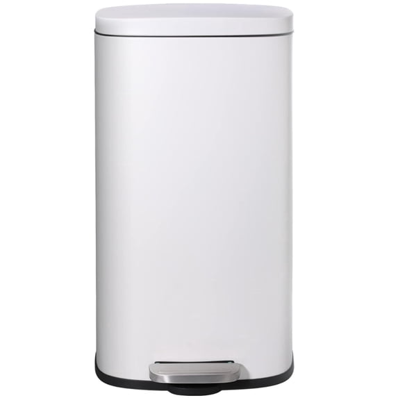 Arlopu 50L / 13.2 Gallon Trash Can with Foot Pedal, Kitchen Garbage Bin with Soft Close Lid, Rectangular Waste Bin for Home Office Bathroom