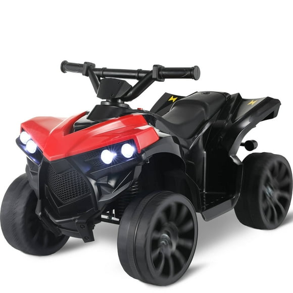 Arlopu 6V Kids Ride on ATV Electric 4-Wheeler Ride on Car with Music, Headlights, Pedal Accelerator