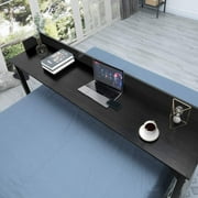 Arlopu 70.8 Overbed Table with Wheels for Full/Queen Size Bed Frame, Mobile Computer Desk Standing Workstation Laptop Cart