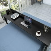Arlopu 70.8'' Overbed Table with Wheels for Full/Queen Size Bed Frame, Mobile Computer Desk Standing Workstation Laptop Cart
