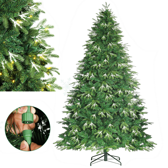 Arlopu 8FT PreLit Artificial Christmas Tree, Xmas Tree with 400 Warm