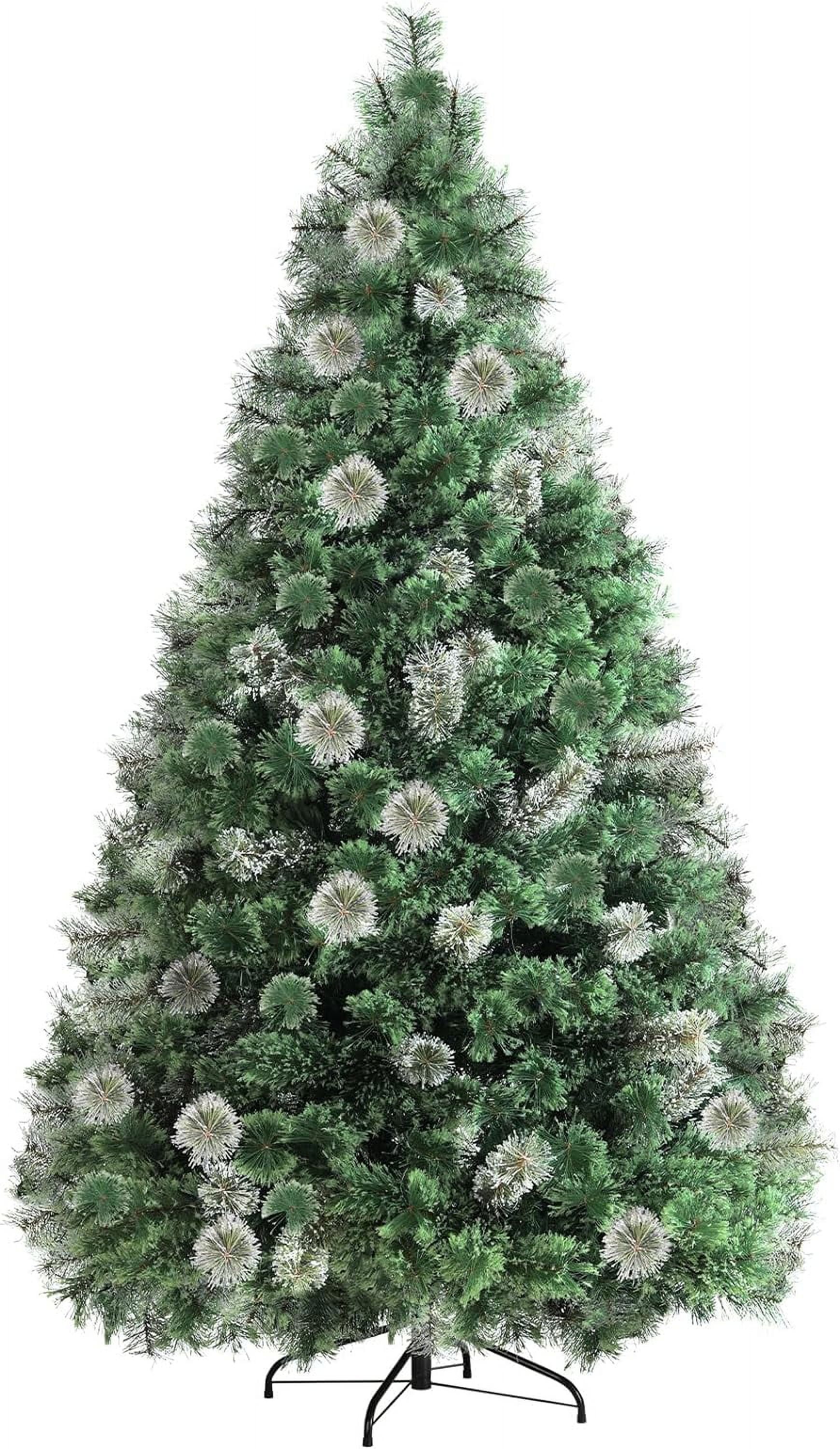 Arlopu 9FT PreLit Artificial Christmas Tree, PVC Xmas Tree with 1300
