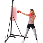 Arlopu Boxing Speed Punching Bag Stand Adjustable Height Punching Bag Stand, 150lbs - Stand Only
