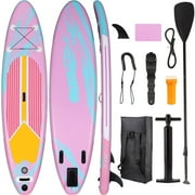 Arlopu Inflatable Stand up Paddle Board, 12 ft Fishing Paddle Board with SUP Accessories for Surfing