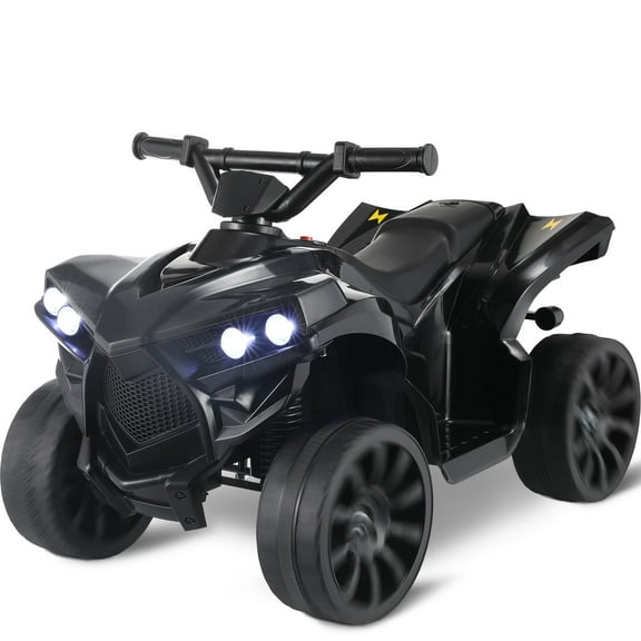 Arlopu Kids ATV Ride on Car, Four Wheeler Motorized Quad, 6V Battery Powered Electric Motorcycle  with LED Lights & Music