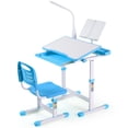 thumbnail image 1 of Arlopu Kids Desk and Chair Set, Height Adjustable Children School Study Desk with Tilt Desktop, Bookstand, LED Lamp for Boys Girls Age 3-15, 1 of 6
