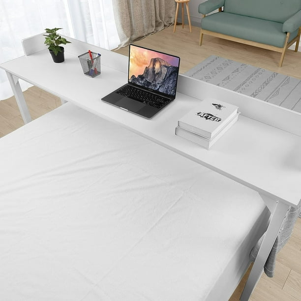 Arlopu Overbed Table with Wheels, 70.8'' Rolling Over Bed Desk for Full