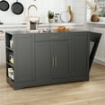 thumbnail image 1 of Arlopu Portable Kitchen Island with Trash Can Storage Cabinet, Kitchen Storage Cabinet with Drawers, 1 of 9