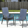 thumbnail image 1 of Arlopu 4pcs Patio Dining Chairs, Outdoor Stackable Armrest Chairs with Textilene for Backyard Deck Garden, 1 of 11