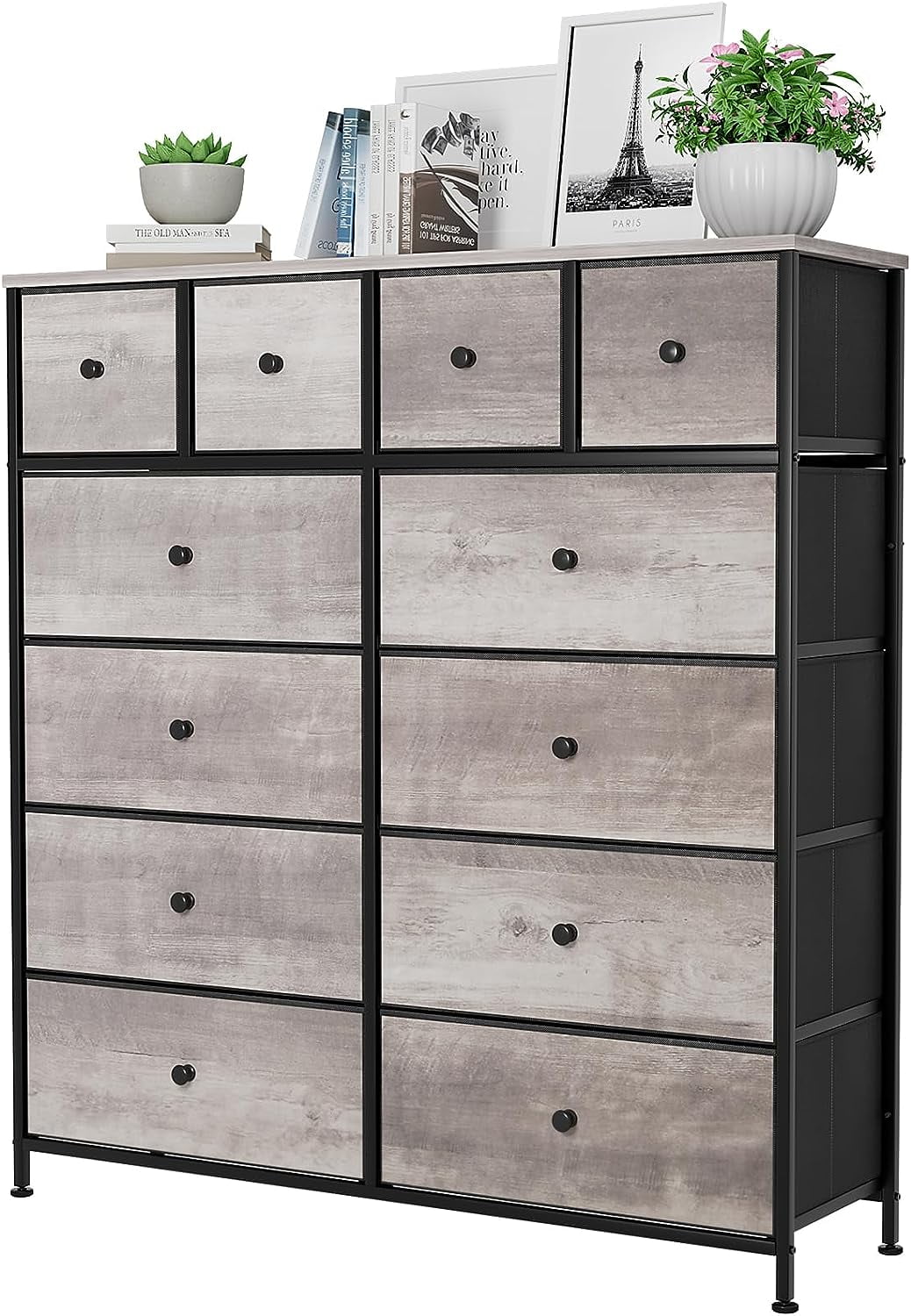 Arlopu Tall Dresser for Bedroom with 12 Drawer, Vertical Dresser with