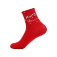 thumbnail image 1 of Arlun 1 Pair Funny Christmas Mid-Calf Socks for Women Xmas Holiday Snowflakes Graphic Slipper Sock Novelty Winter Warm Comfort Casual Lounge Crew Socks Red6 One Size, 1 of 3