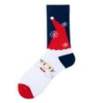 thumbnail image 1 of Arlun 1 Pair Funny Christmas Socks for Women Xmas Holiday Santa Pattern Mid-Calf Socks 2025 Novelty Soft Non Medium Tube Socks White2 One Size, 1 of 3