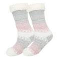 thumbnail image 1 of Arlun 1 Pair Womens Fuzzy Slipper Grips Socks 2025 New Christmas Fluffy Winter Warm Lining Mid-Calf Socks Soft Non Thick Thermal Cozy Plush Medium Tube Socks Pink One Size, 1 of 3