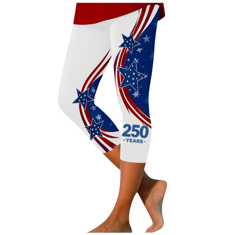 Arlun 250th Anniversary Capri Pants for Women American Flag and