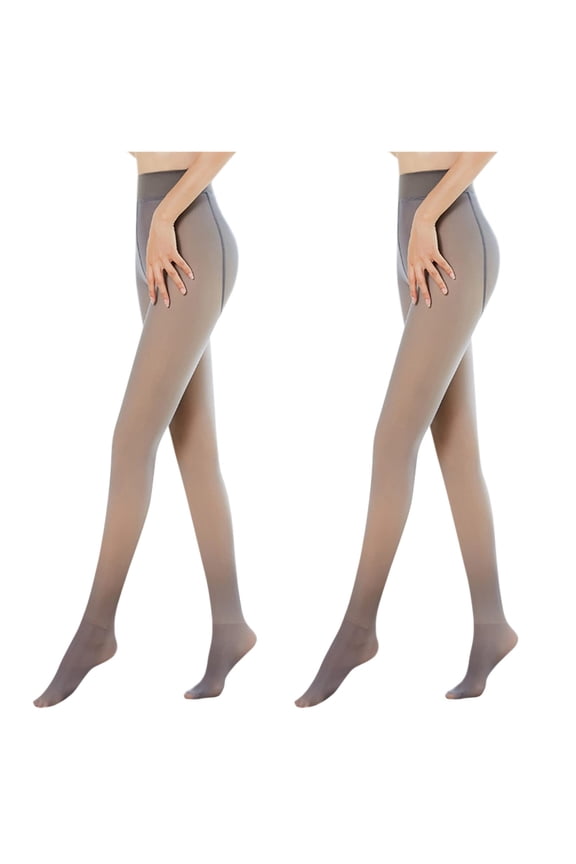 ,2PC Womens 300g Thick Translucent Tights Stocking High Waisted Warm Stretchy Fitted Comfy Tights New for Autumn and Winter Grey3 One Size