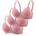 thumbnail image 1 of Arlun 3PCS Soft Wireless Comfort Bras for Women No Underwire Push up Seamless Bralettes Plus Size Breathable Thin Cup Wire Free Full Coverage Support Everyday Bras 42, 1 of 7