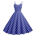 thumbnail image 1 of Arlun 50s Retro Spaghetti Strap Dresses for Women Vintage Sleeveless Polka Dot Printed Cocktail Party Dress Loose Comfortable Stylish Birthday Dresses 2026 Spring Summer Clothing Dark Blue M, 1 of 2