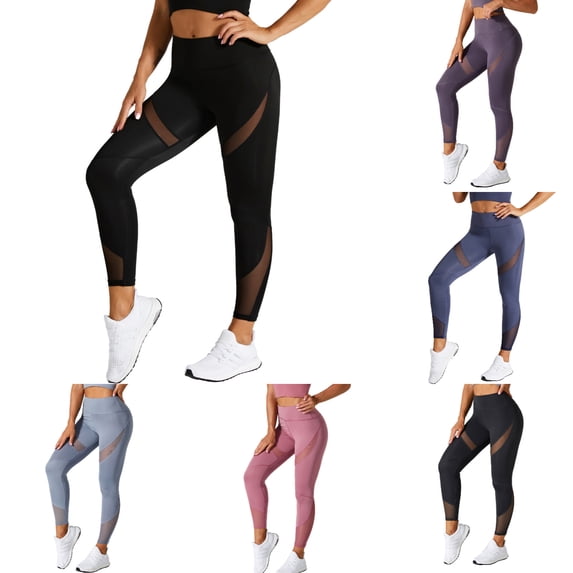 Arlun Athletic Leggings for Women Stretch High Waisted Mesh Yoga Tights Running Compression Tummy Control Ankle Pants Comfort Breathable Pant Dark Gray XXL