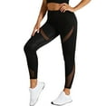thumbnail image 1 of Arlun Athletic Leggings for Women Stretch High Waisted Mesh Yoga Tights Running Compression Tummy Control Ankle Pants Comfort Breathable Pant Black S, 1 of 3