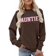 thumbnail image 1 of Arlun Auntie Sweatshirts for Women Cool Aunt Drop Shoulder Loose Comfy Casual Sweatshirt Spring Winter Crewneck Long Sleeve Pullover Tops Fashion Clothes Funny Gifts for Aunt Coffee XXL, 1 of 4