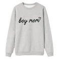 thumbnail image 1 of Arlun Boy Mom Sweatshirts Womens Cute Heart Graphic Printed Mom Life Soft Comfortable Hoodless Sweatshirt Casual Trendy Crewneck Basic Pullover Tops 2025 Grey XXL, 1 of 2
