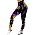 thumbnail image 1 of Arlun Carnival Leggings for Women Women's Carnival Colorful Feather Print Casual Sports Yoga Pants Fashion High Waisted Stretch Casual Leggings Black S, 1 of 4