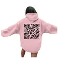 thumbnail image 1 of Arlun Christian Hoodies for Women Bible Verse Jesus Loves You Graphic Letter Printed Oversized Y2k Long Sleeve Hooded Drawstring Sweatshirts with Pockets Pink5 S, 1 of 5