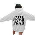 thumbnail image 1 of Arlun Christian Jesus Hoodies for Women Preppy Letter Graphic Printed Comfy Casual Pullover Sweatshirts Fashion Starry Sky Long Sleeve Loose Cozy Hooded Tops 2025 White L, 1 of 6